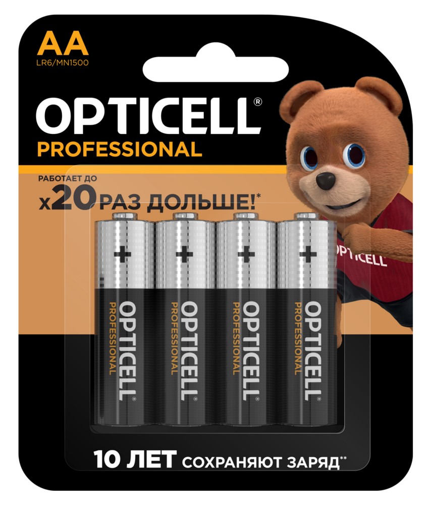 Батарейки Оптиселл Профешнл алкалин AA 4шт