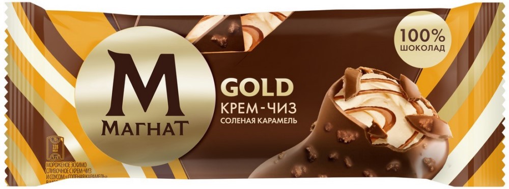 Мороженое Магнат Голд Крем-чиз солёная карамель 70г