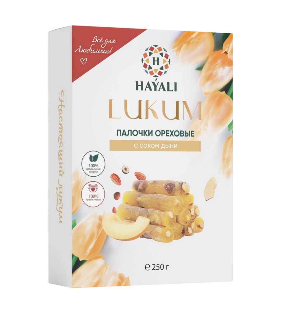 Лукум палочки ореховые с дыней 250г
