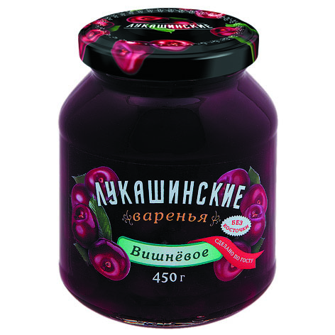 Варенье Лукашинские вишневое без косточки 450г