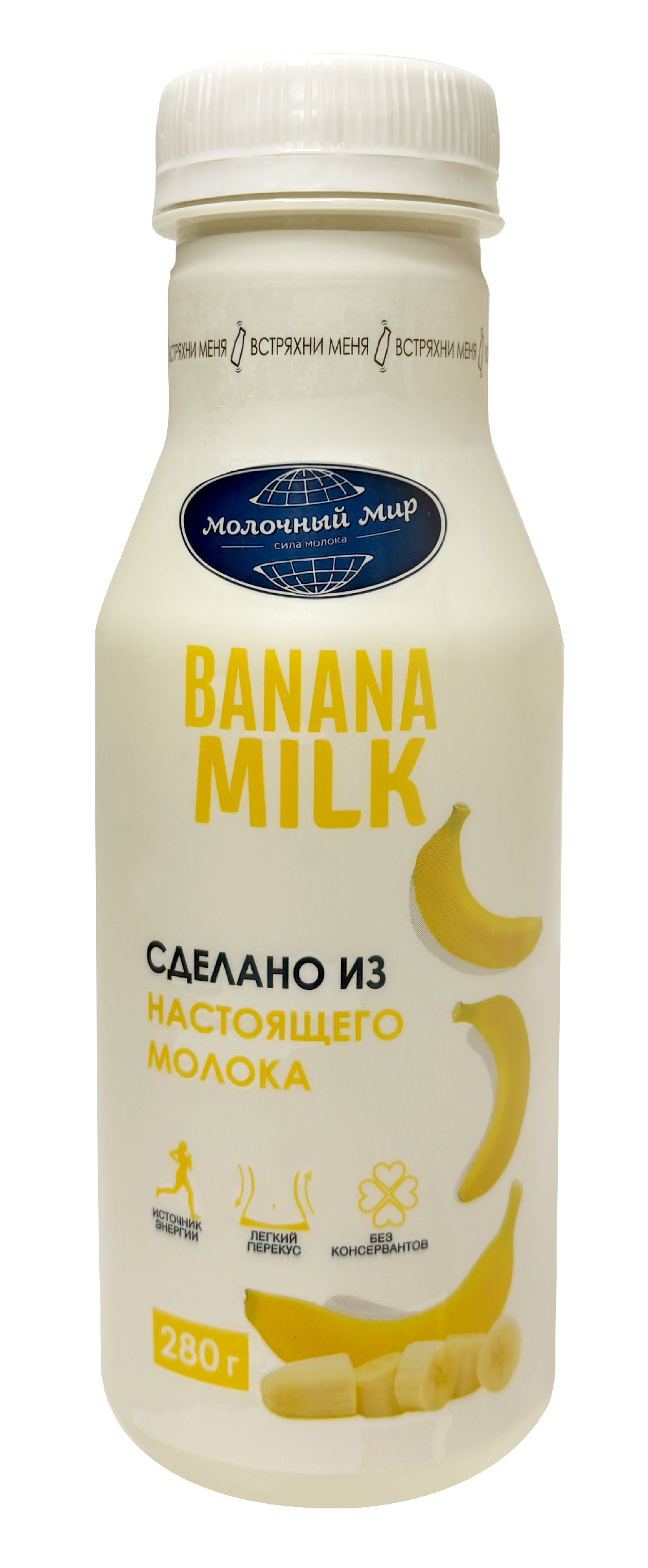 Напиток Молочный мир молочный банан 1,3% 280г