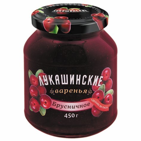 Варенье Лукашинские брусничное 450г