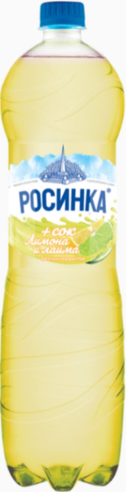 Вода минеральная с соком Росинка Лимон-лайм газированная 1,5л