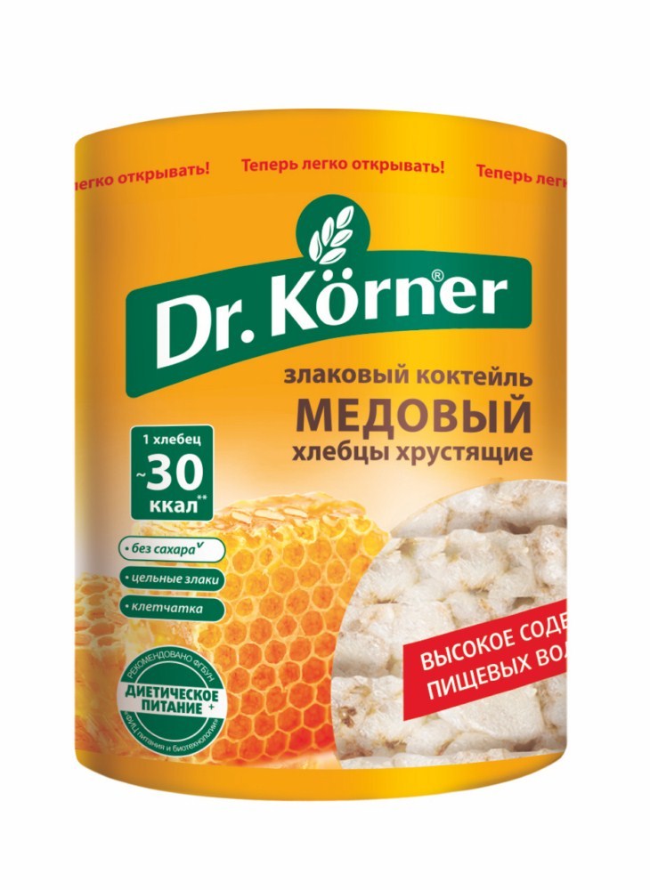 Хлебцы Доктор Корнер Злаковый коктейль медовые 100г