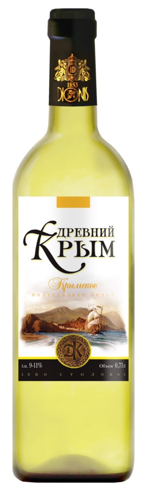 Вино Крымское белое полусладкое 11% 0,75л