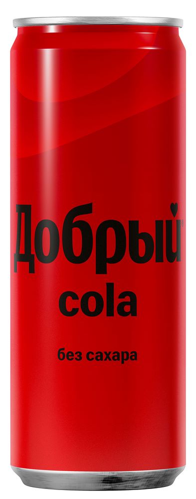 Напиток Кола без сахара Добрый безалкогольный сильногазированный 0,33л