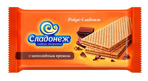 Вафли Ретро-Сладонеж с шоколадным кремом 65г