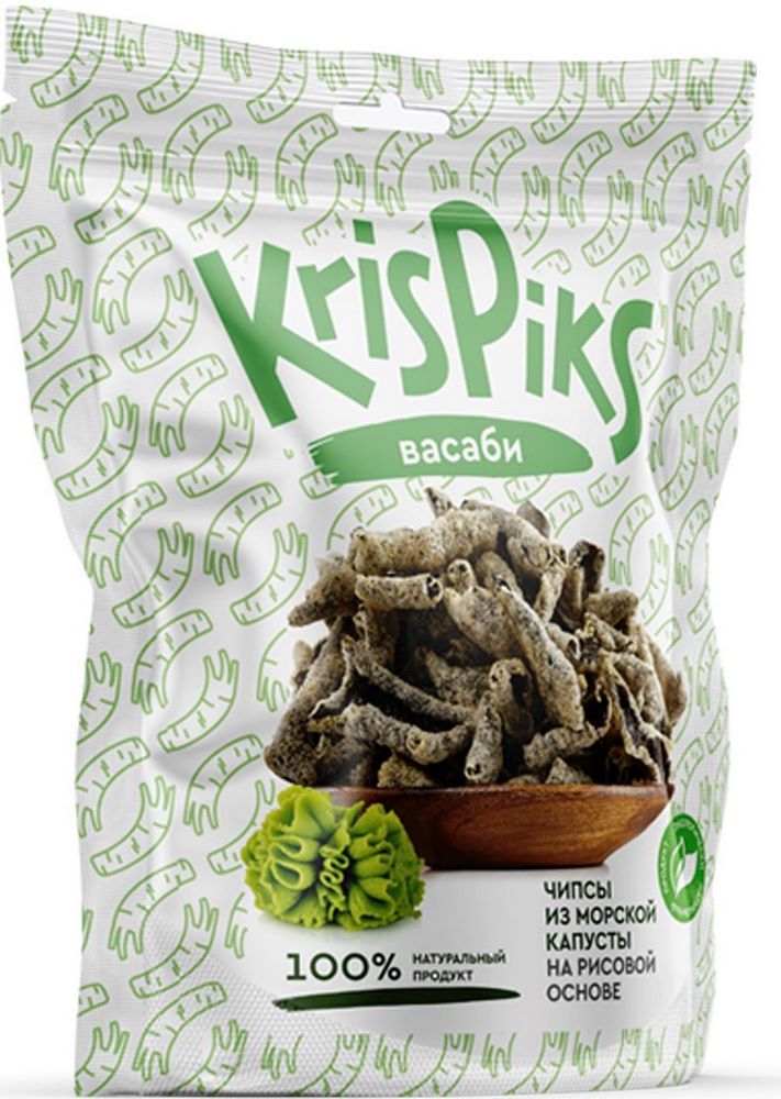 Чипсы из морской капусты васаби КрисПикс 20г