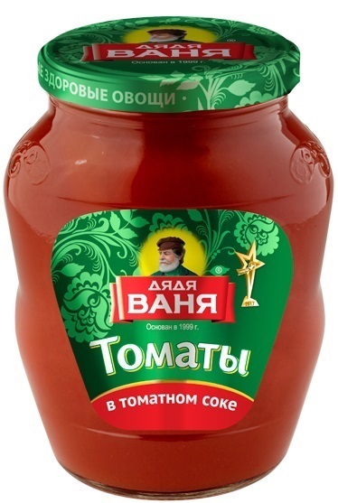 Томаты Дядя Ваня неочищенные в томатном соке 680г