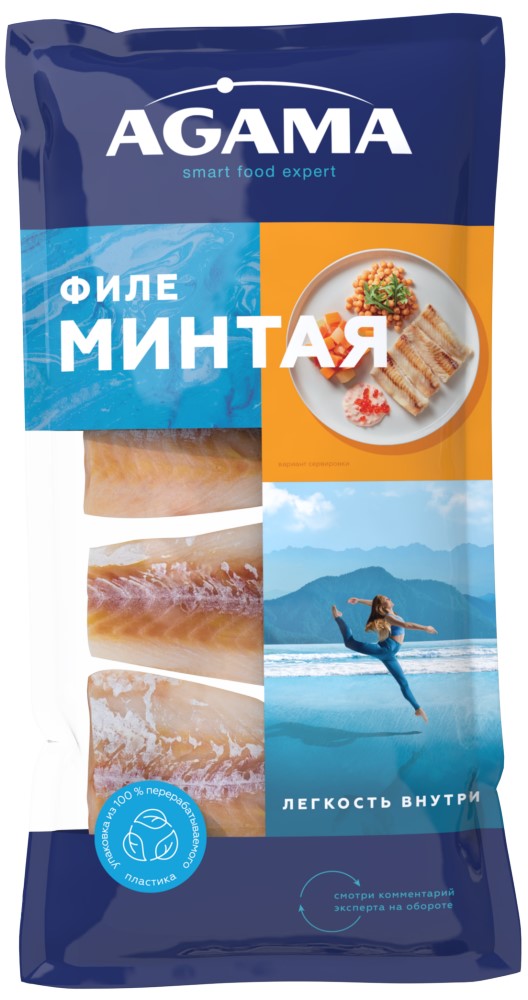 Минтай Агама филе свежемороженный 400г
