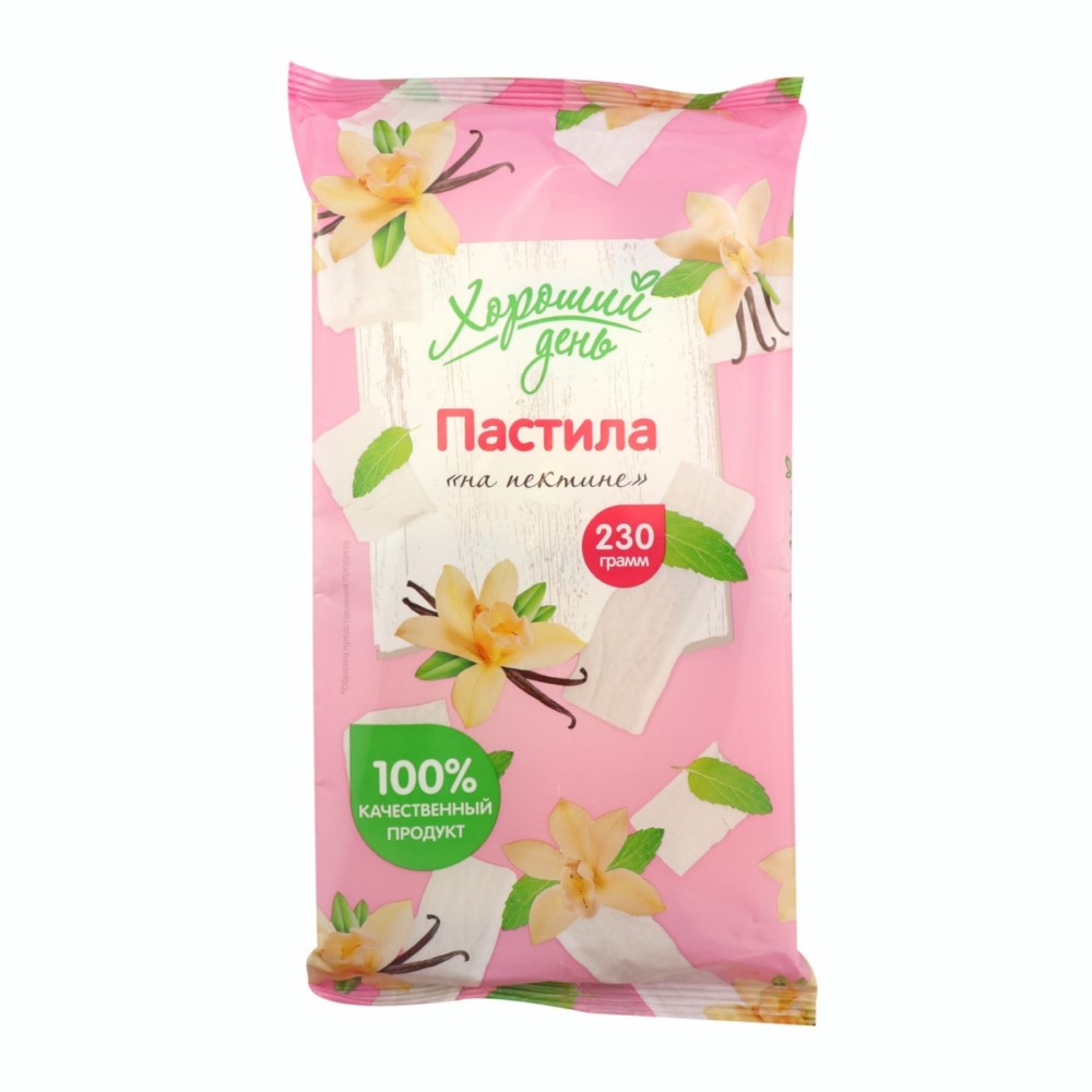 Пастила на пектине со вкусом ванили 230г Хороший день