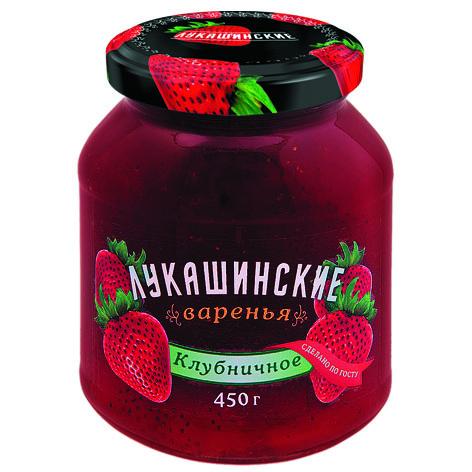 Варенье Лукашинские клубничное 450г