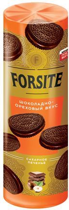 Печенье сахарное сэндвич с шоколадно ореховым вкусом Форсите 220г