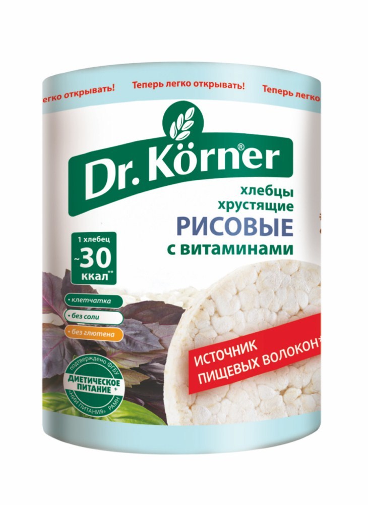 Хлебцы Доктор Корнер Рисовые с витаминами 100г