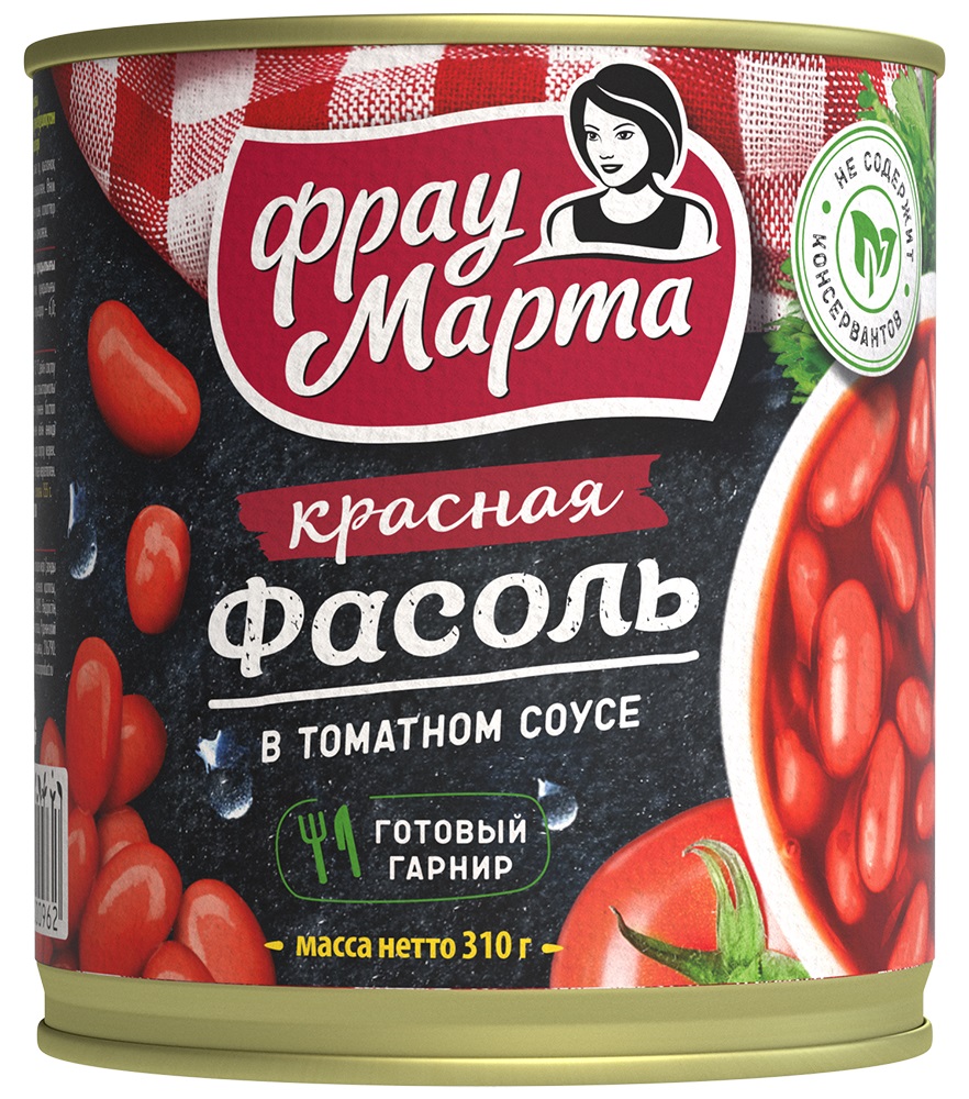 Фасоль Фрау Марта в томатном соусе 310г