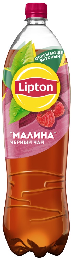 Напиток безалкогольный без газа  Холодный чай Липтон со вкусом малины 1,5л