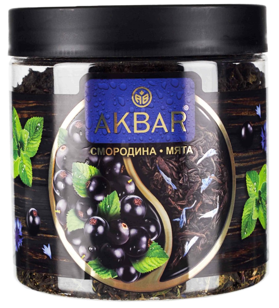 Чай Акбар смородина и мята крупный лист 100г