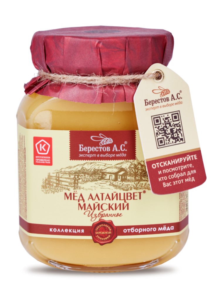Мед Берестов натуральный Алтайцвет Майский 500г