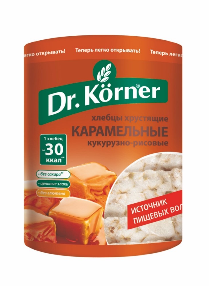 Хлебцы Кукурузно-рисовые карамельные 90г