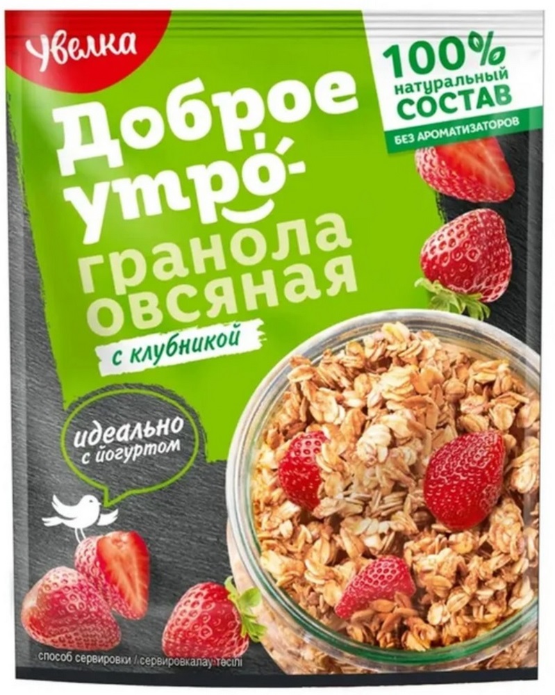 Гранола овсяная с клубникой 40г