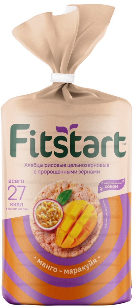 Хлебцы ФИТСТАРТ рисовые Манго-маракуйя 100г