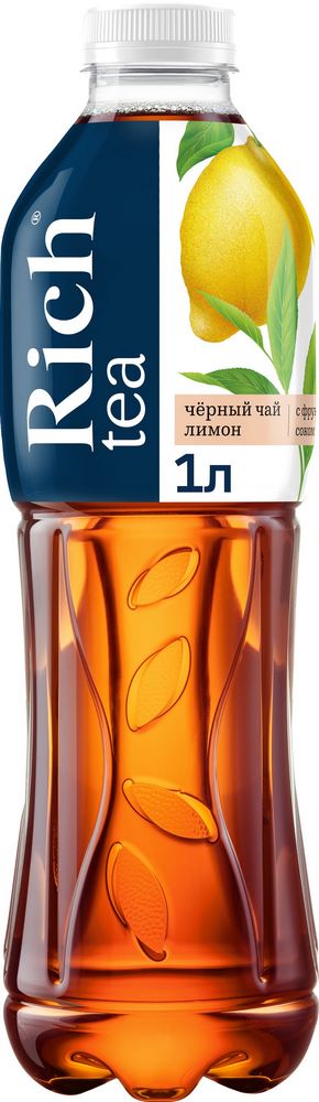 Напиток Рич Черный Чай Лимон безалкогольный негазированный 1л