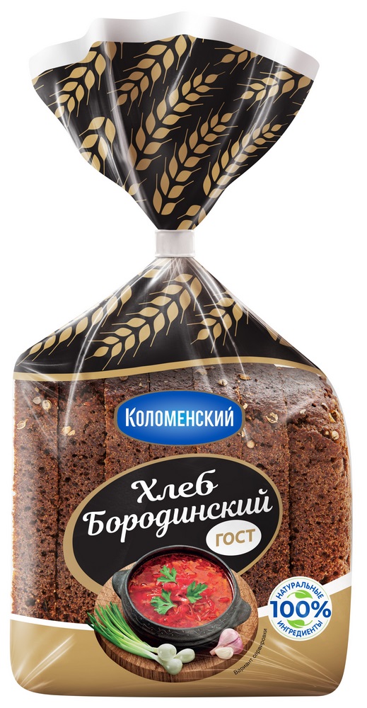 Хлеб Коломенское Бородинский ржано-пшеничный в нарезке 400г