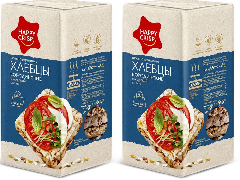 Хлебцы Бородинские с морской солью Хэппи Крисп 60г