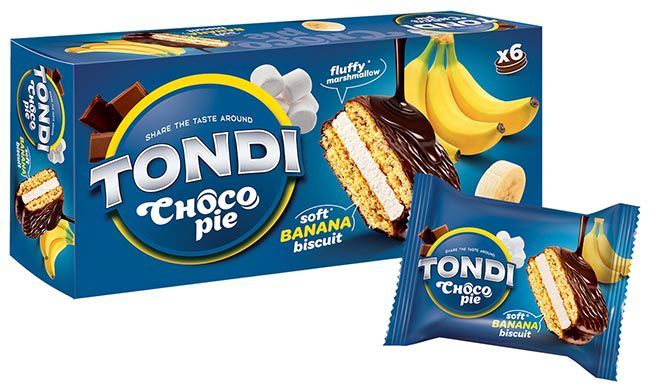 Печенье Тонди Чоко Пай банан 180г