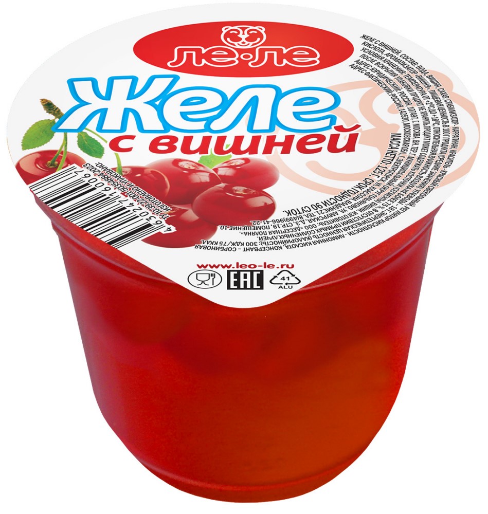 Желе Лео-Ле вишня 125г