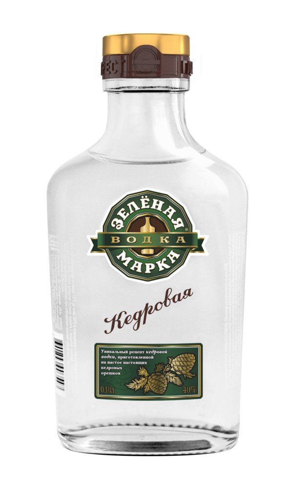 Водка Зеленая Марка Кедровая 40% 0,1л