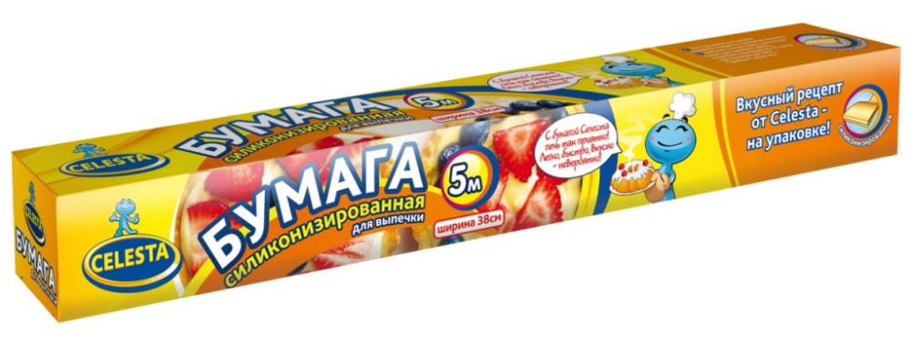 Бумага для выпечки Селеста силиконизированная 5м*38см