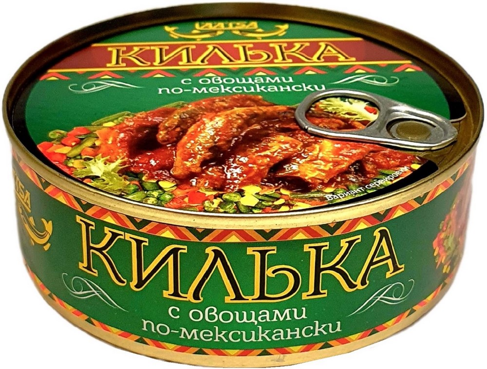 Килька с овощами в томатном соусе по-мексикански Лаатса 240г 