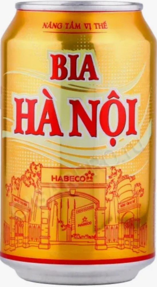 Пиво Ханой светлое фильтрованное 0,33л