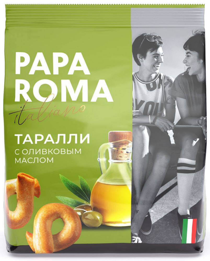 "Таралли с оливковым маслом" PAPA ROMA 180г