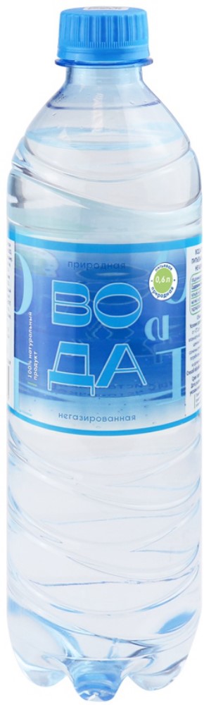 Вода минеральная природная питьевая негазированная 0,6л Хороший день