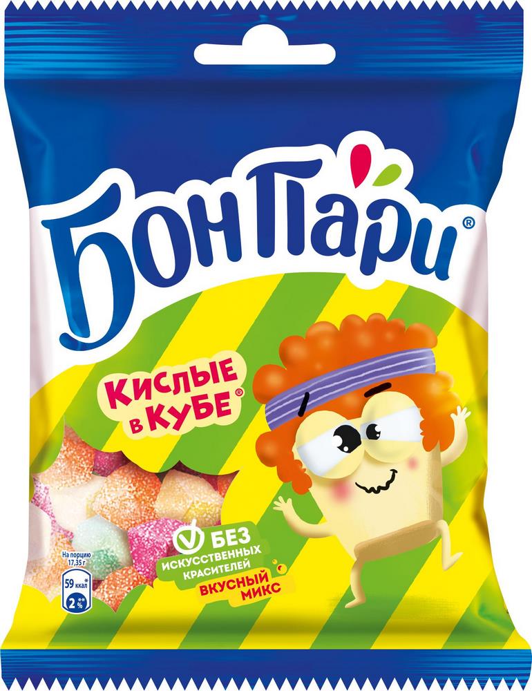 Маршмеллоу Бон Пари Кислые в кубе 65г