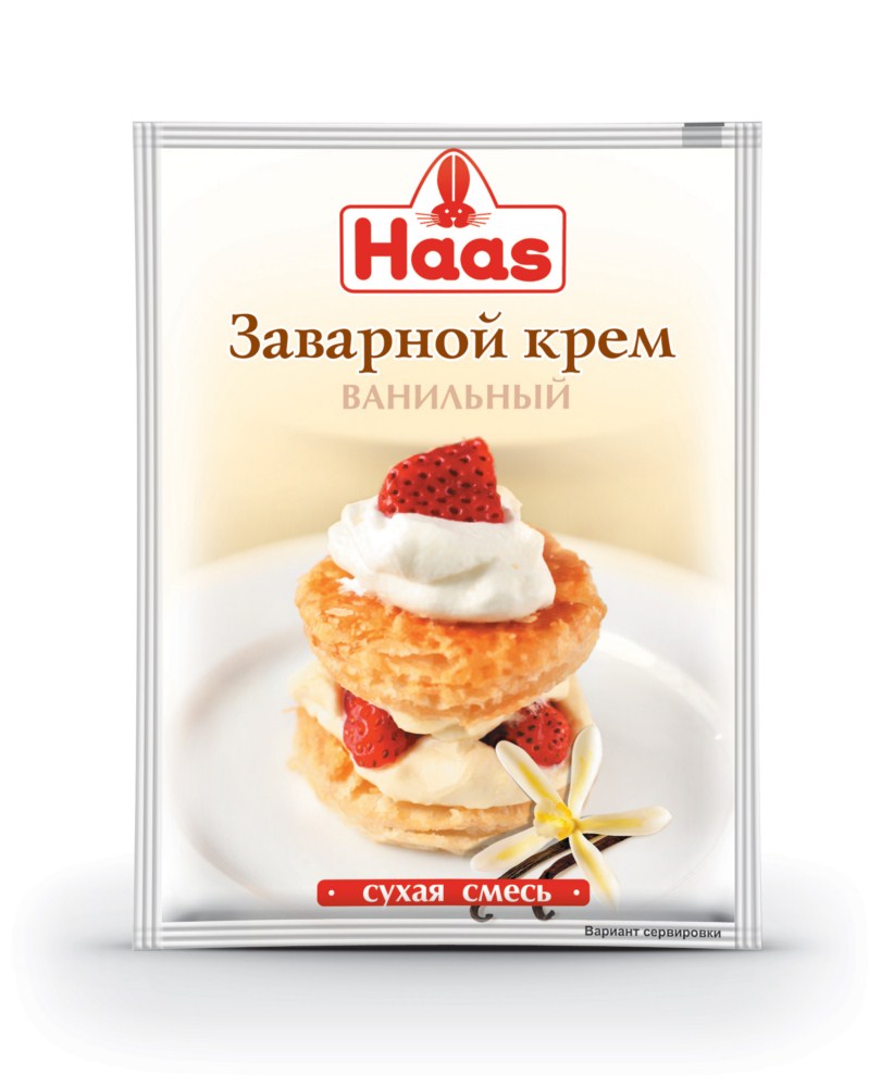 Крем Хаас заварной ванильный 120г