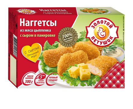Наггетсы Золотой Петушок  с сыром 300г