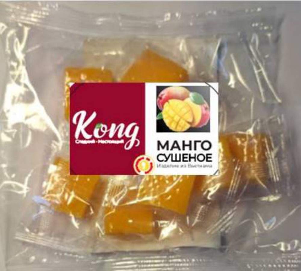Манго Конг сушеное кубики 100г