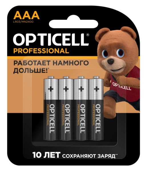 Батарейки Оптиселл Профешнл алкалин AAА 4шт