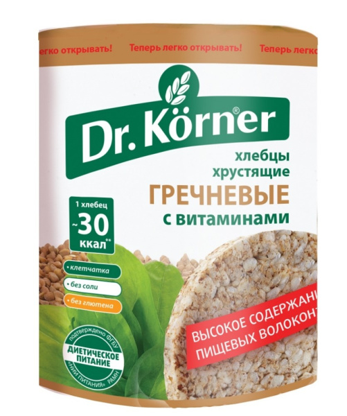 Хлебцы Доктор Корнер Гречневые с витаминами 100г