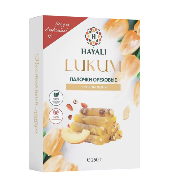 Лукум палочки ореховые с дыней 250г