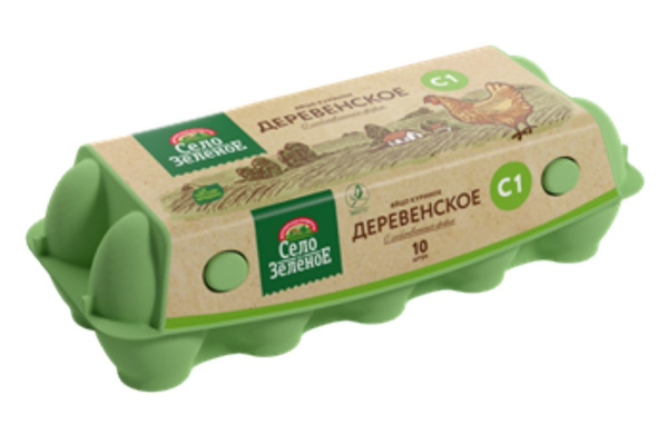 Яйцо Село Зеленое Деревенское С1 10шт