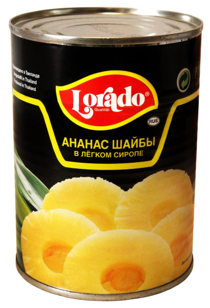 Ананас Лорадо шайбы 580г