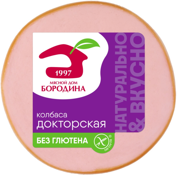 Колбаса Мясной дом БОРОДИНА вареная Докторская  400г