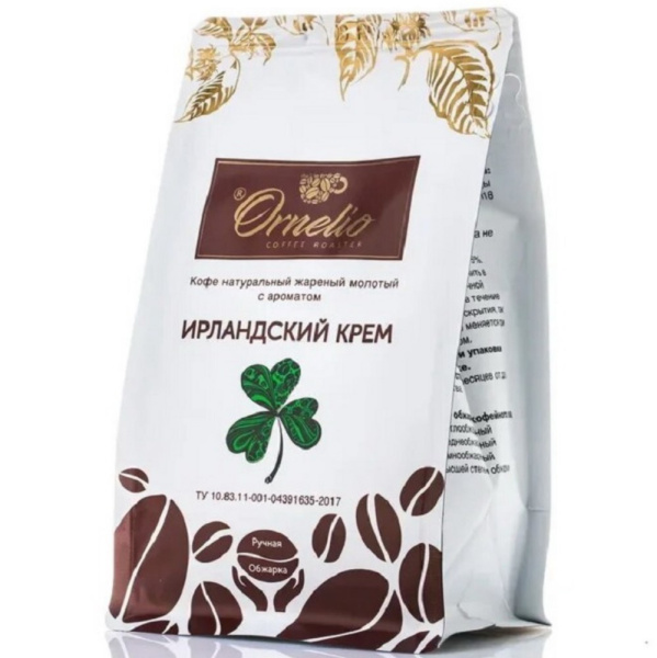 Кофе натуральный жареный молотый с ароматом "Ирландский крем" Ornelio 250г