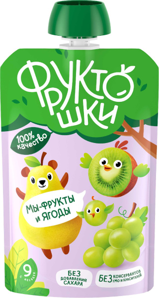 Пюре Фруктошки Зеленый микс 90г