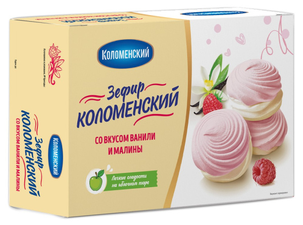 Зефир Коломенский со вкусом ванили и малины 250г