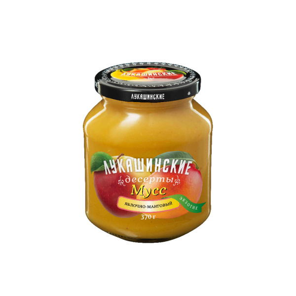Мусс Лукашинские яблочно-манговый Экзотик 370г